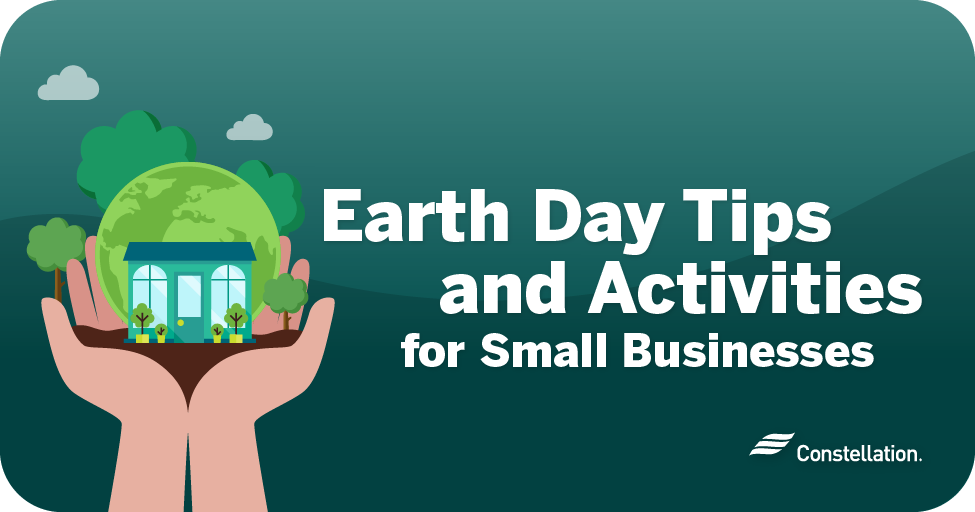 地球日小贴士和小型企业活动。